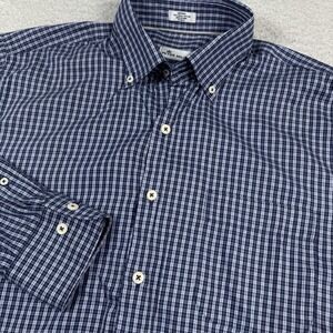 Peter‎ Millar Crown Soft Shirt Men's M Silk Blend Button Down Long Sleeve Plaid